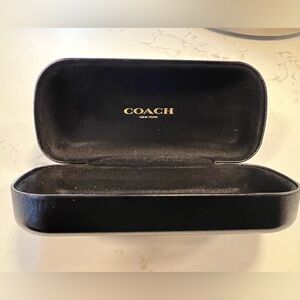 Coach black leather, velvet inside glasses case in fantastic NWOT condition!
